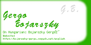 gergo bojarszky business card